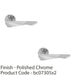 2 PACK Premium Angle Twist Door Handle Set Polished Chrome Designer Round Rose 1