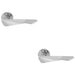 2 PACK Premium Angle Twist Door Handle Set Polished Chrome Designer Round Rose