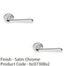 2 PACK Premium Smooth Rounded Door Handle Set Satin Chrome Designer Round Rose 1