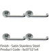 4 PACK Premium Door Handle Set Grade 316 Satin Steel Safety Bar Lever Round Rose 1