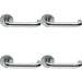 4 PACK Premium Door Handle Set Grade 316 Satin Steel Safety Bar Lever Round Rose