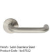 Premium Door Handle Set - Grade 304 Satin Steel Safety Bar Lever On Round Rose 1