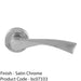 PAIR Angular Twisted Door Handle On Round Rose Concealed Fix Satin Chrome 1