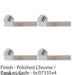 4 PACK Premium Reeded Lined Door Handle Set Chrome & Nickel Designer Round Rose 1