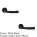 2 PACK Premium Geometric Slim Door Handle Set Matt Black Designer Round Rose 1