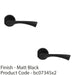 2x PAIR Matt Black Door Handle Angular Twisted Lever On Round Rose Concealed Fix 1