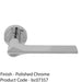 Contemporary Flat Door Handle Set - Polished Sleek Angled Lever On Round Rose 1