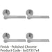 4 PACK Contemporary Flat Door Handle Set Polished Sleek Angled Lever Round Rose 1