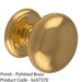 100mm Large Centre Door Knob Polished Brass Outdoor External Front Door Handle 1