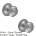 2 PACK 86mm Traditional Front Door Mushroom Knob Satin Chrome Outdoor Handle 1