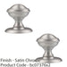 2 PACK 81mm Traditional Centre Front Door Round Knob Satin Chrome Outdoor Handle 1