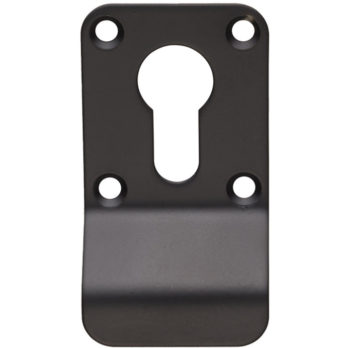 EURO Profile Cylinder Latch Pull Handle 78mm x 44mm Matt Black Door Finger