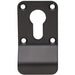 EURO Profile Cylinder Latch Pull Handle 78mm x 44mm Matt Black Door Finger