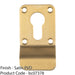 EURO Profile Cylinder Latch Pull Handle 78mm x 44mm Satin Brass Door Finger 1