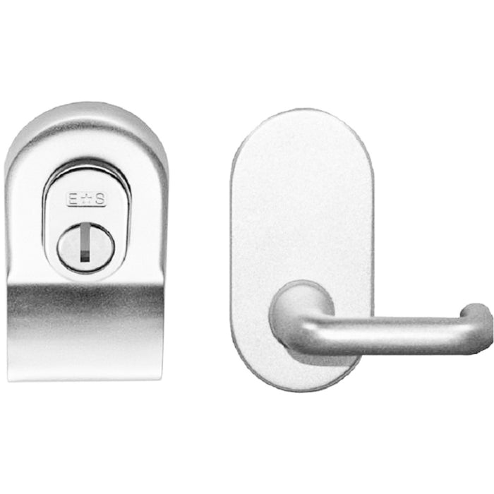 Security Profile Cylinder Latch Pull Handle & Mini Lever Polished Chrome 86x54mm