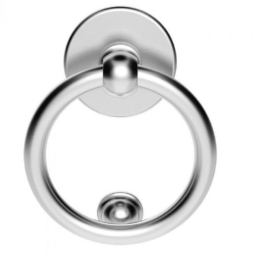 Ring Door Knocker Strike Plate Included 115mm Fixing Centres Satin Chrome