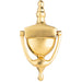 Victorian Urn Front Door Knocker - 152mm Height - Polished Brass Traditional