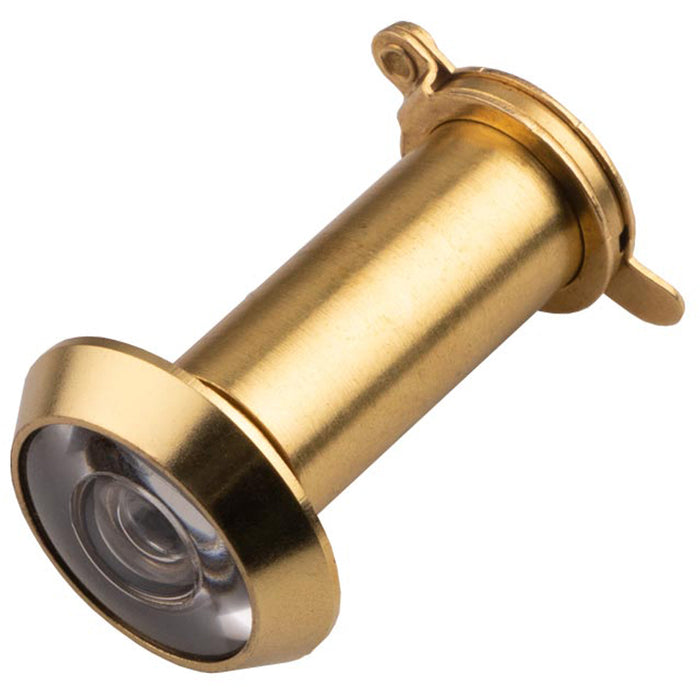 External Door Peephole Glass Lens - Polished Brass 180 Degree Viewer Looker