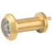 External Door Peephole Crystal Lens - Satin Brass 180 Degree Viewer Looker