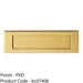 Inward Opening Letter Plate - 257mm x 81mm PVD Plain Door Letterbox 1