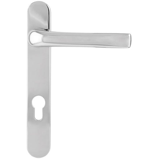 Chrome Multi-Point Locking Security Door Handle - 240mm External Lever Backplate