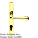 Brass Multi-Point Locking Security Door Handle - 92mm Centres External Lever 1