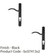 2 PACK Multi-Point Locking Door Handle EURO PROFILE Slim Matt Black LEFT HAND 1