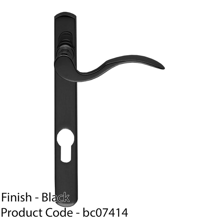 Multi-Point Locking Door Handle - EURO PROFILE - Slim Matt Black RIGHT HAND 1