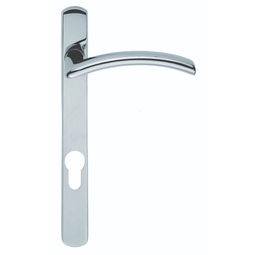 Multi-Point Locking Door Handle - EURO PROFILE Slim Arched Chrome LEFT HAND