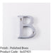 Polished Brass Door Letter B - 53mm Height 4mm Depth House Letter Plaque Sign 1