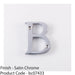 Satin Chrome Door Letter B - 53mm Height 4mm Depth House Letter Plaque Sign 1