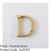 Polished Brass Door Letter D - 53mm Height 4mm Depth House Letter Plaque Sign 1