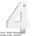 Polished Steel Door Number 4 - 100mm Height 5mm Depth House Numeral Plaque Sign 1
