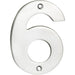 Satin Steel Door Number 6/9 - 100mm Height 5mm Depth House Numeral Plaque Sign