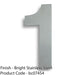 Polished Steel Door Number 1 - Large 178mm Height House Numeral Plaque Sign 1
