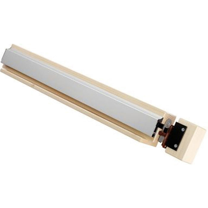 630mm Surface Drop Down Door Seal 37dB - Satin Aluminium Smoke Noise Barrier