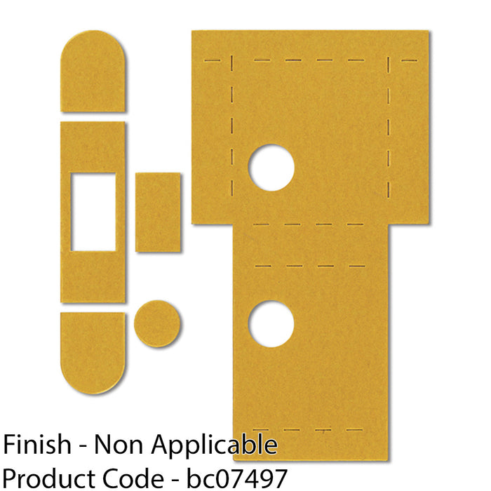 Universal UK Flat Latch Intumescent Strip Pack - Fire Smoke Door Frame Set 1