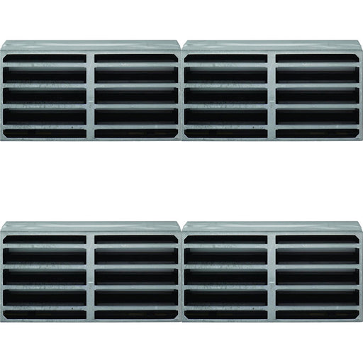 4 PACK Intumescent Air Transfer Vent Grill 42mm Depth 300x150mm Circulation Door