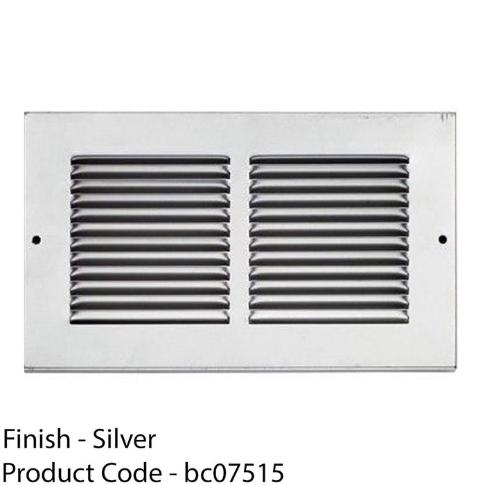 270x160mm Silver Louvre Grill Face Plate Cover For 225x112mm Air Transfer Vent 1