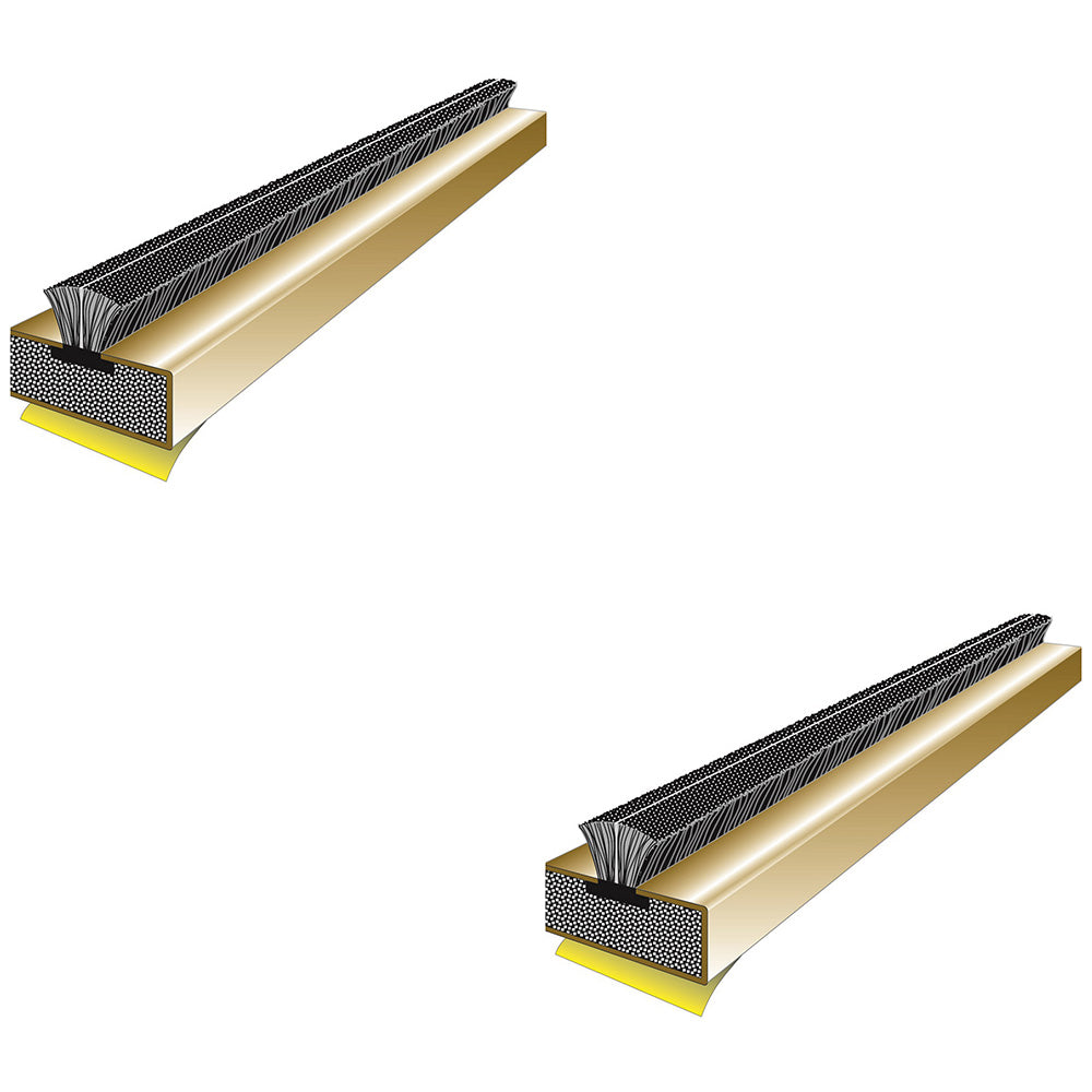 2 PACK 5 Pack Intumesecnt Fire and Smoke Adhesive Door Seal 1050x10x4mm Brown