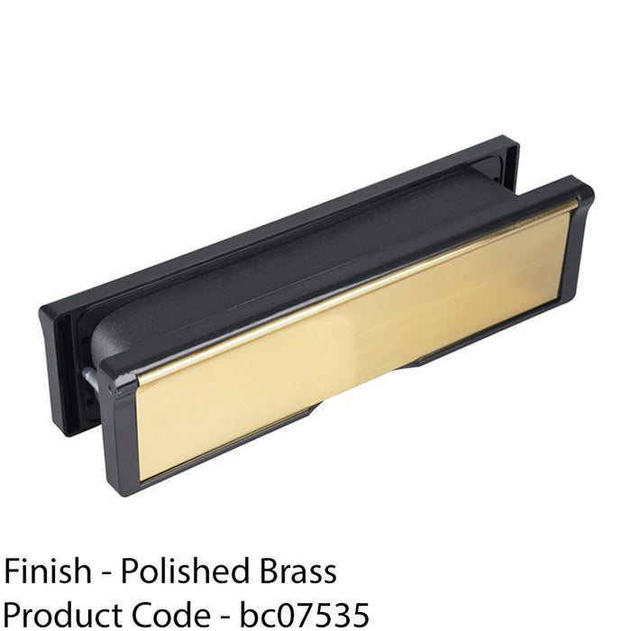 Smokeproof Intumescent Letterbox Assembly - 272mm Width Polished Brass Post Box 1