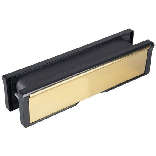 Smokeproof Intumescent Letterbox Assembly - 272mm Width Polished Brass Post Box