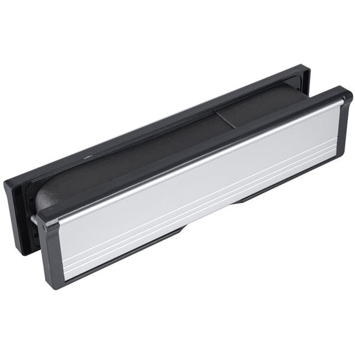 Smokeproof Intumescent Letterbox Assembly - 303mm Width Satin Aluminium Post Box