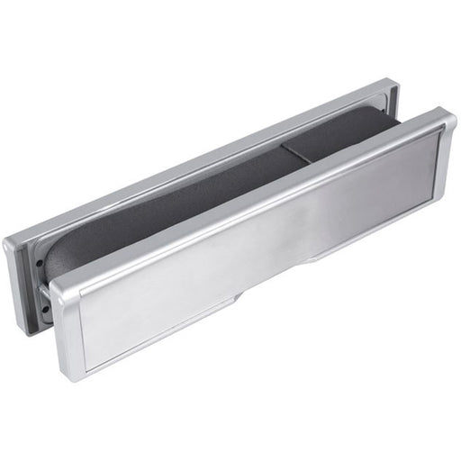 Smokeproof Intumescent Letterbox Assembly - 272mm Width Satin Steel Post Box