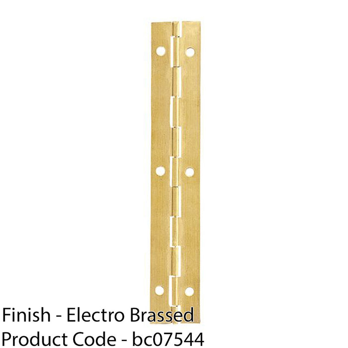 50 Pack - 25 x 1829mm Brass Piano Hinge 1.8m Continous Long Hinges Internal Door 1