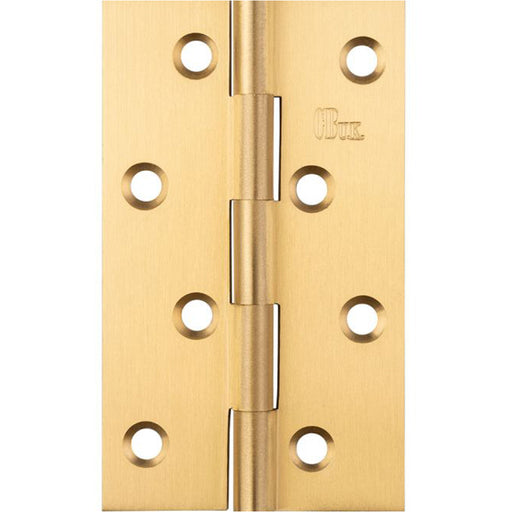 102 x 60 x 2mm Solid Drawn Brass Butt Hinge - Cupboard Cabinet Door Fixing