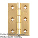 PAIR Double Bronze Washered Butt Hinge - 102 x 67 x 2.5mm Polished Brass Door 1