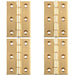 4x PAIR Double Bronze Washered Butt Hinge 102 x 67 x 2.5mm Polished Brass Door