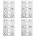 4 PACK PAIR Double Steel Washered Butt Hinge 102 x 67 x 4mm Polished Chrome Door