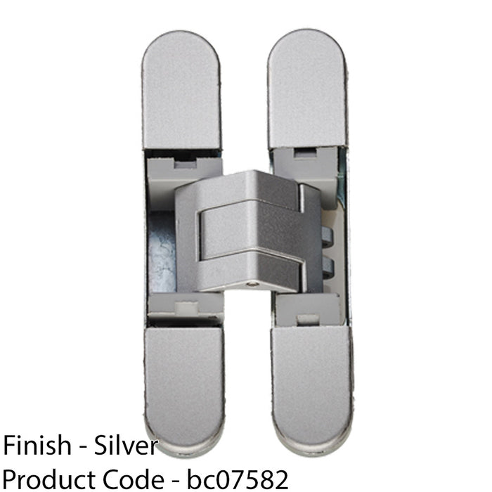 3D Adjustable Concealed Cabinet Hinge - 180 Degree Opening Wardrobe SILVER 1